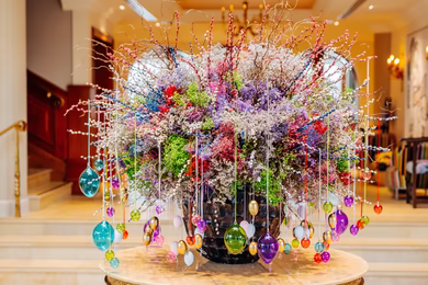 bunte Osterdekoration im Schloss Seefels 