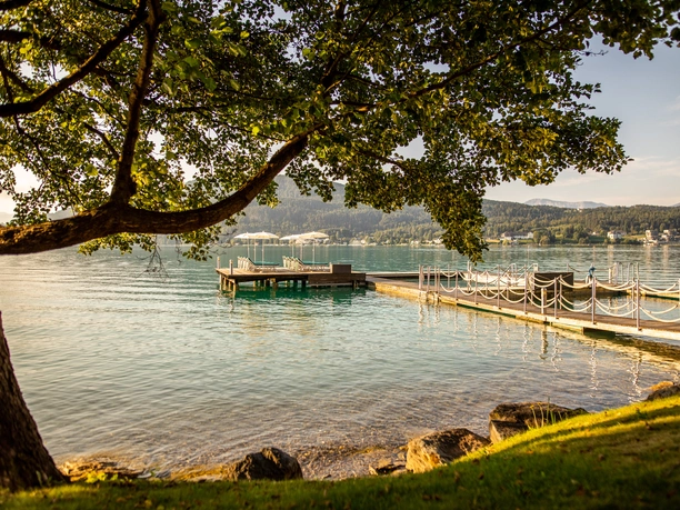 Wörthersee lake pool with pier