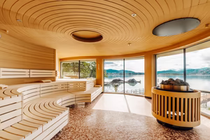 180 Grad Aussicht von der Finnischen Sauna