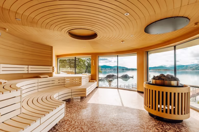 180 Grad Aussicht von der Finnischen Sauna